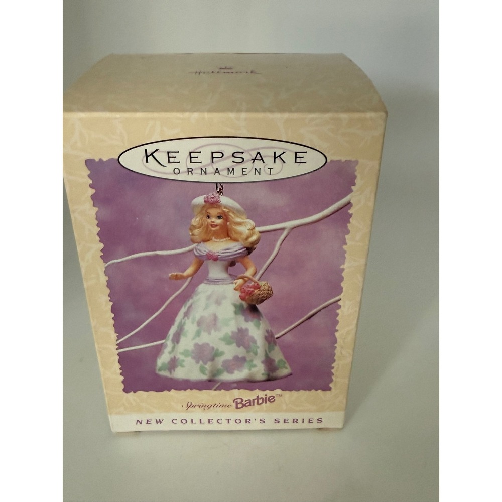Vtg hallmark Keepsake 1995 Springtime Barbie Ornament Easter Collection Series 1